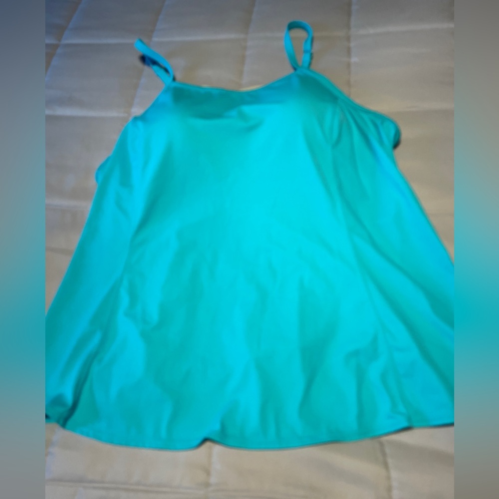 Turquoise D & CO Swim Tankini Top